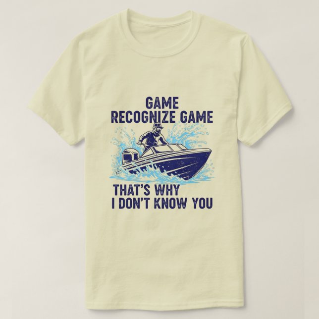 T-shirt Jeu Reconnaître Jeu Graphisme Bateau Pêche (Design devant)