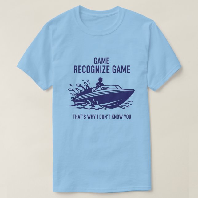 T-shirt Jeu Reconnaître Jeu Graphisme Bateau Pêche (Design devant)