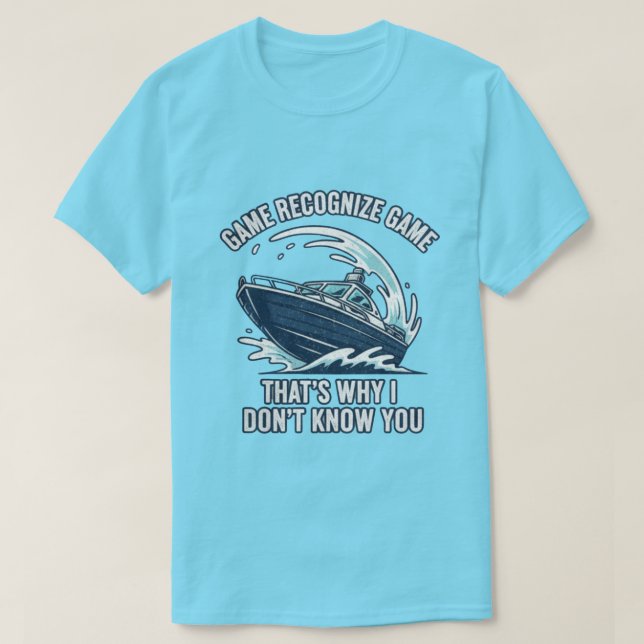 T-shirt Jeu Reconnaître Jeu Graphisme de navigation de pêc (Design devant)