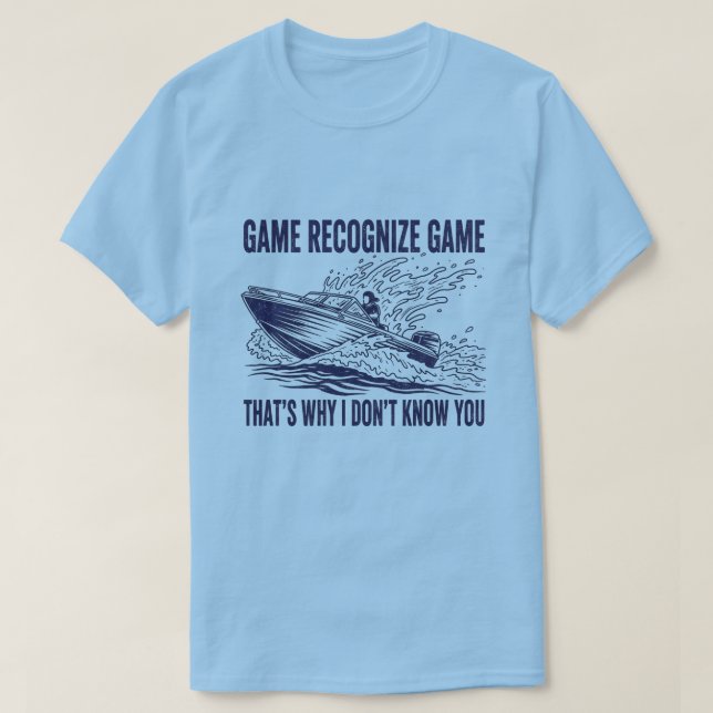 T-shirt Jeu Reconnaître Jeu Voile Pêche Graphique (Design devant)