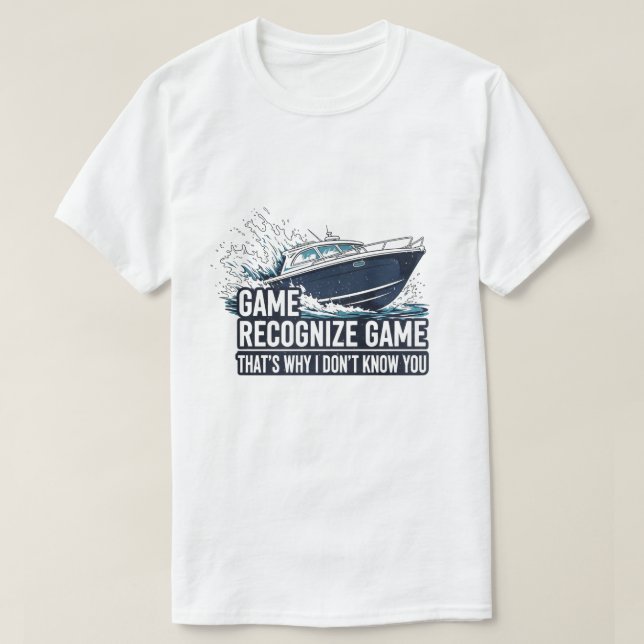 T-shirt Jeu Reconnaître Jeu Voile Pêche Graphique (Design devant)
