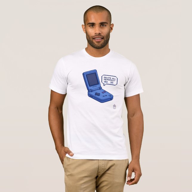 T-shirt Jeu rétro Nintendo Game Boy Advance SP Pixel Art b (Devant entier)