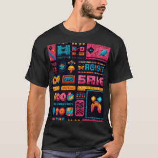 T-shirt Jeu Rétro : Un Paradis Pixelé