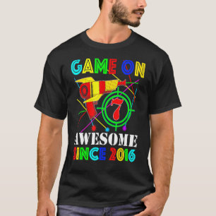 T-shirt Jeu Sur Awesome Depuis 2016 7 Yr Old 7th Birthday 