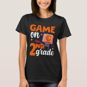 T-shirt Jeu Sur Basketball De 2E Année Retour À L'École Ét