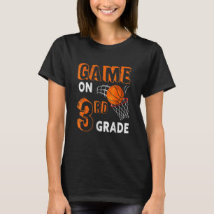 T-shirt Jeu Sur Basketball De 3E Année Retour À L'École Dr