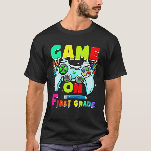 T-shirt Jeu sur contrôleur de première année Gamer Birthda (Devant)