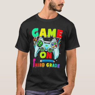 T-shirt Jeu Sur Contrôleur De Troisième Niveau Jeu Anniver