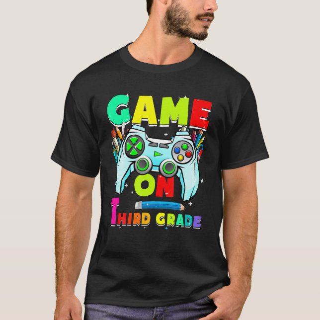 T-shirt Jeu Sur Contrôleur De Troisième Niveau Jeu Anniver (Devant)