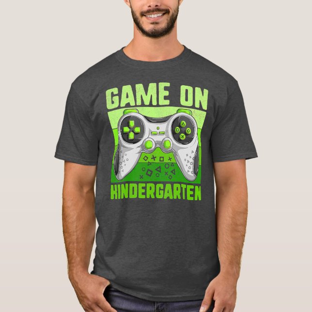 T-shirt Jeu Sur Kindergarten Drôle Retour À L'École Gamer (Devant)