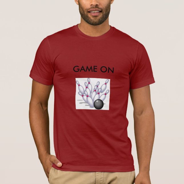 T-shirt JEU SUR la pièce en t de bowling (Devant)