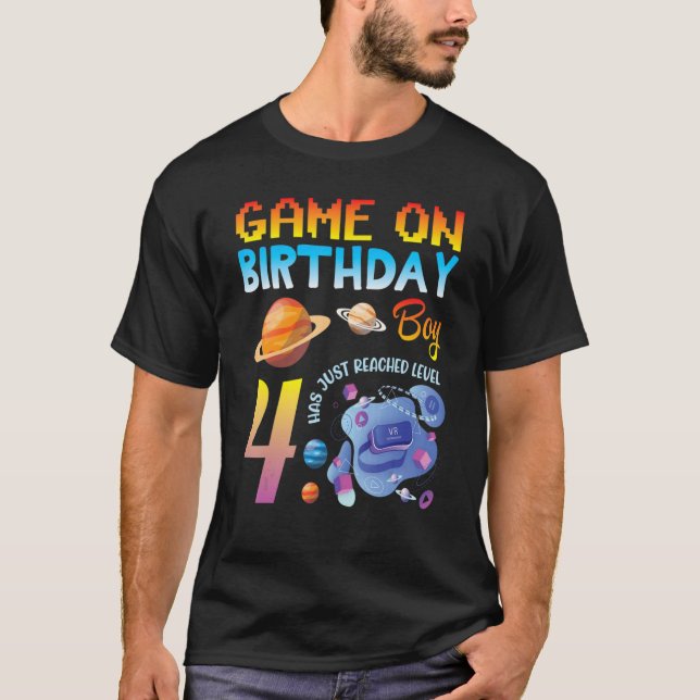 T-shirt Jeu Sur Mon Jeu D'Anniversaire Gamer Boy Vient D'A (Devant)