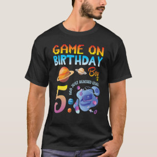 T-shirt Jeu Sur Mon Jeu D'Anniversaire Gamer Boy Vient D'A