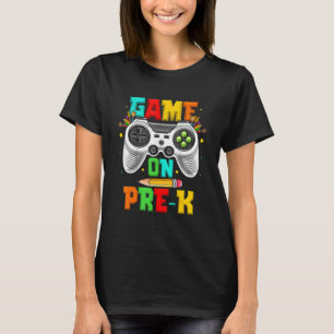 T-shirt Jeu Sur Pré-K Retour À L'École Pré-K Garçons Étudi