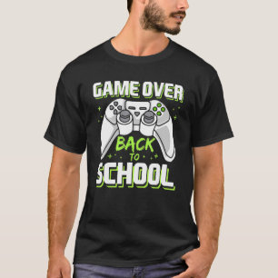 T-shirt Jeu Sur Vidéo Contrôleur De Jeu Gamer Retour À Sch