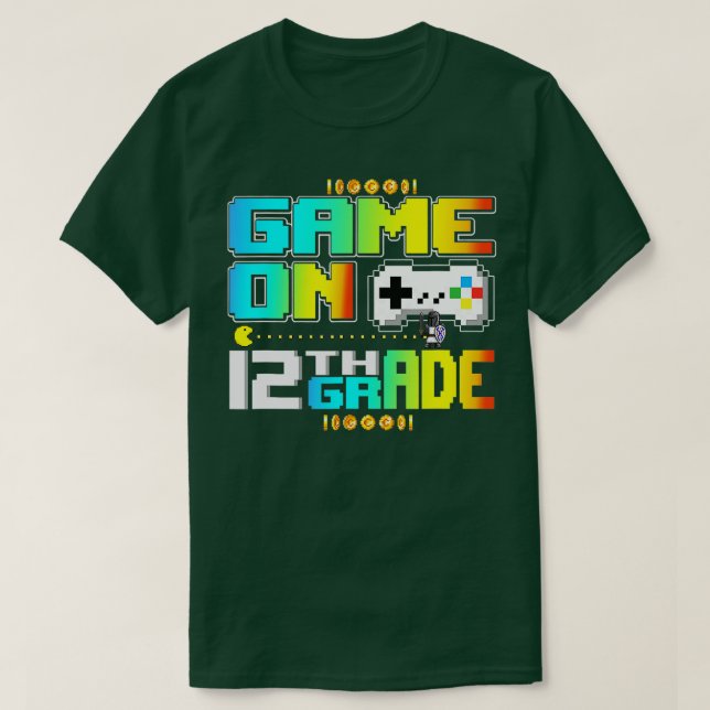 T-shirt Jeu Sur Vidéo De Jeux De 12E Année Retour À L'Écol (Design devant)