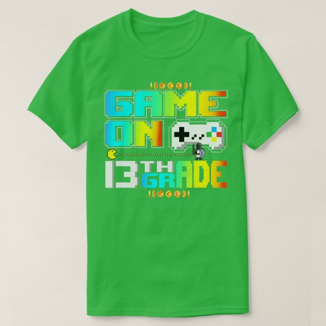 T-shirt Jeu Sur Vidéo De Jeux De 13E Année Retour À L'Écol (Design devant)