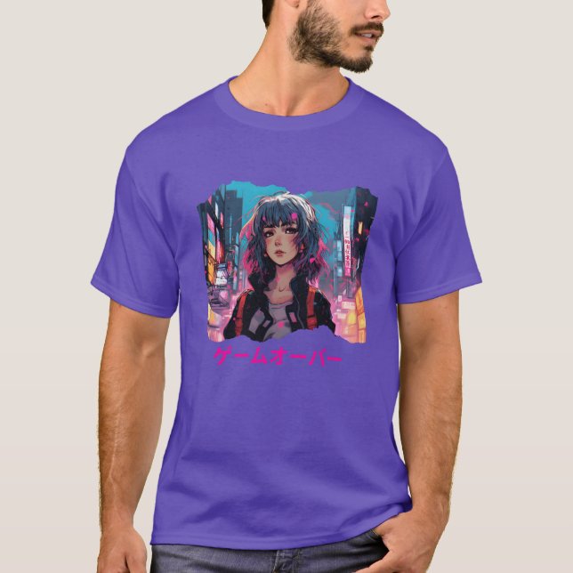 T-shirt Jeu Terminé Cyberpunk Anime Amis (Devant)