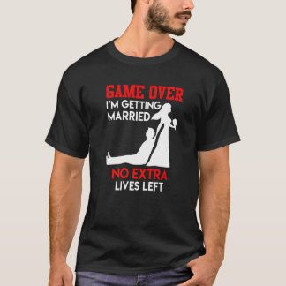 T-shirt Jeu terminé enterrement de vie de garçon marié mar