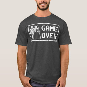 T-shirt Jeu terminé Funny Vintage Video gamer Bachelor Wed