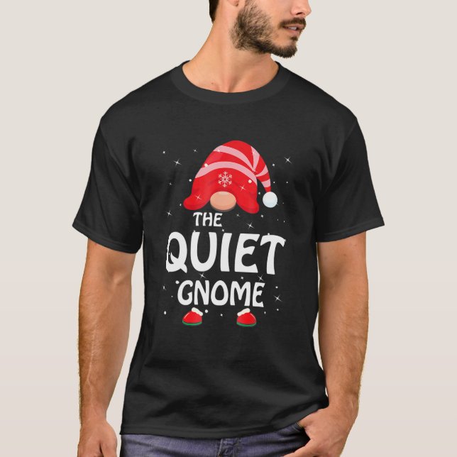 T-shirt Jeu tranquille Gnome Funny Noël Correspondant Paja (Devant)
