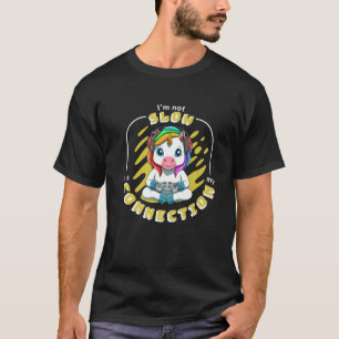 T-shirt Jeu Unicorn Jeux Vidéo Gamer Garçon Gamer Girl