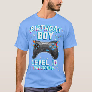 T-shirt Jeu vidéo 10e anniversaire Gamer Boys Niveau 10 Un