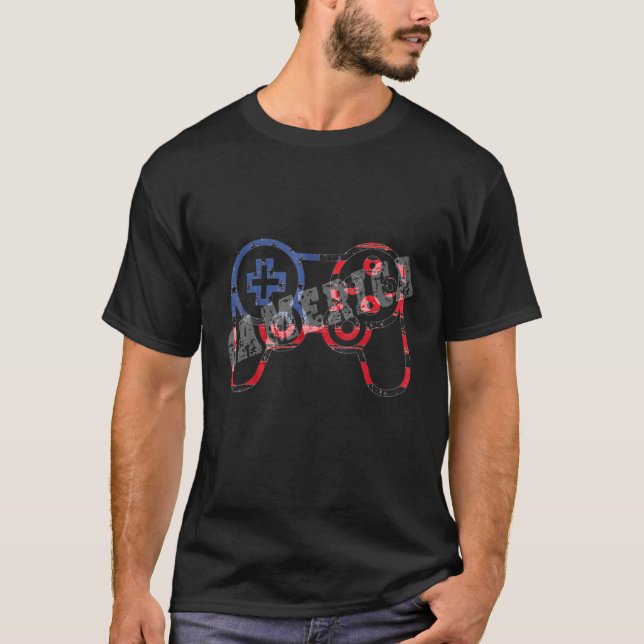 T-shirt Jeu vidéo 4 juillet Amérique (Devant)