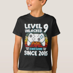 T-shirt Jeu vidéo 9e anniversaire garçons filles enfants 9