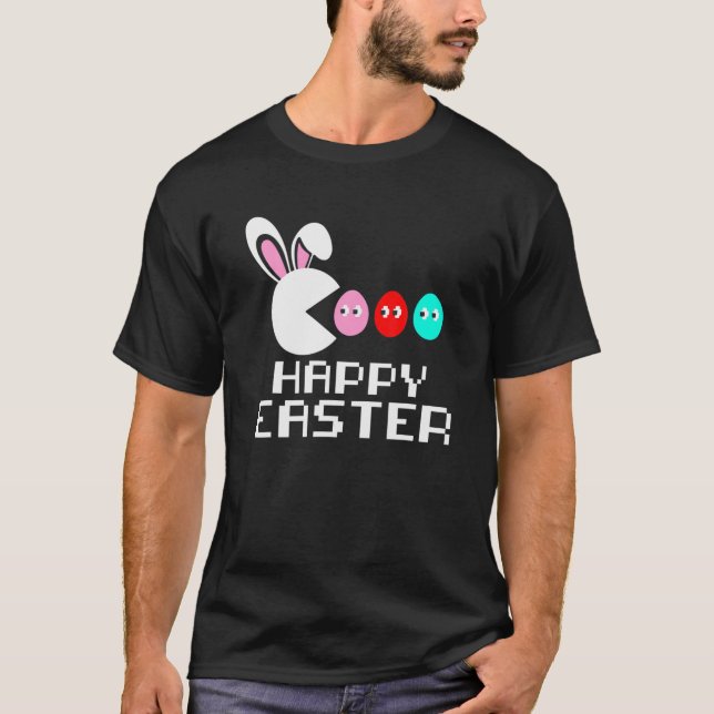 T-shirt Jeu Vidéo Amusant Bunny Oeufs Garçons Filles Migno (Devant)