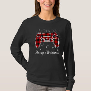T-shirt Jeu Vidéo Buffalo Plaid Correspondance Famille Enf