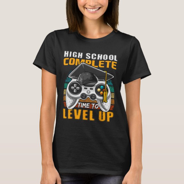 T-shirt Jeu Vidéo Complet de l'école Cadeau Graduation Sen (Devant)