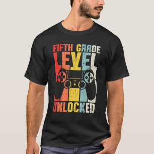 T-shirt Jeu vidéo de cinquième année amusant déverrouillé