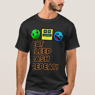 T-shirt Jeu vidéo de géométrie Sleep Dash Repeat Joueur vi