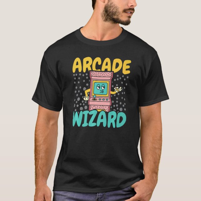 T-shirt Jeu vidéo de jeu Arcade Jeu Streamer Nerd 1 (Devant)