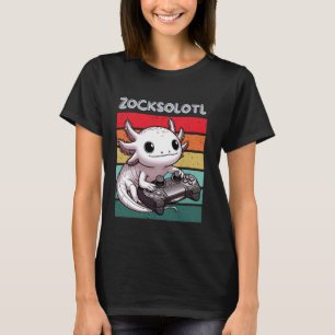 T-shirt Jeu vidéo de joueur Axolotl Ordinateur Nerd Funny