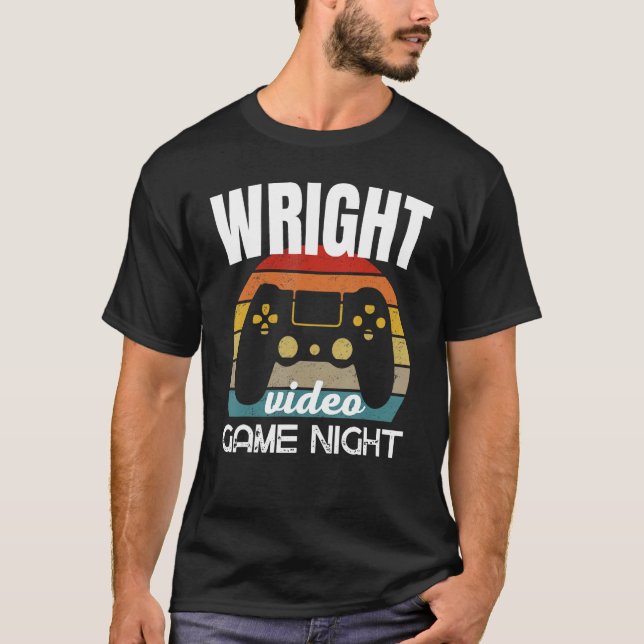 T-shirt Jeu vidéo de la famille Wright Nuit (Devant)