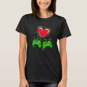 T-shirt Jeu vidéo de la Saint Valentin Joueurs garçons Hom