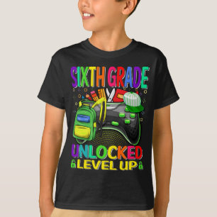 T-shirt Jeu vidéo de niveau supérieur déverrouillé de sixi