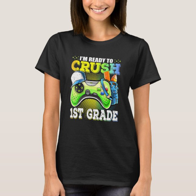 T-shirt Jeu Vidéo De Première Année De Retour À L'École (Devant)