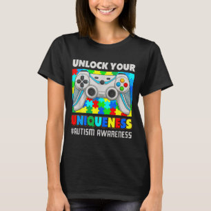 T-shirt Jeu vidéo de puzzle de sensibilisation à l'autisme