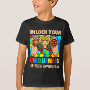 T-shirt jeu vidéo de sensibilisation à l'autisme pour enfa