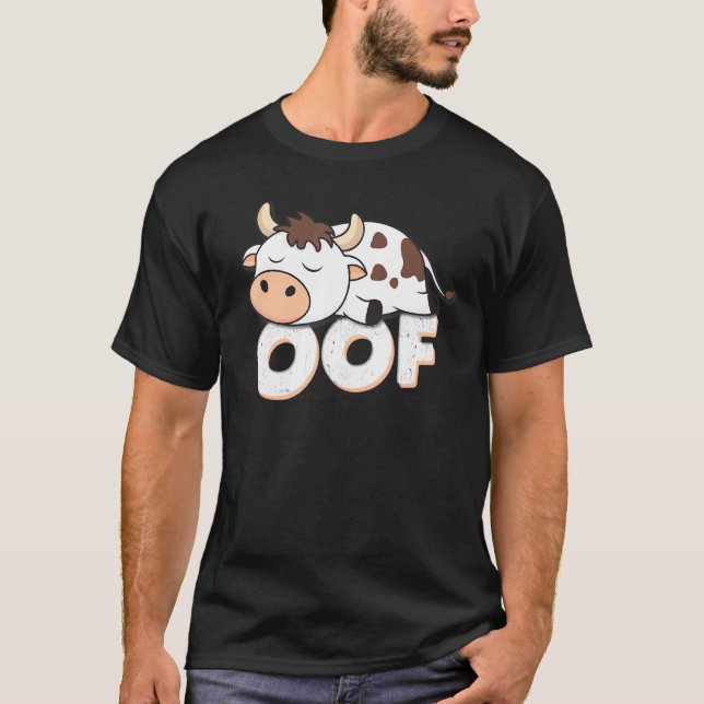 T-shirt Jeu vidéo de vache mignonne hors jeu (Devant)