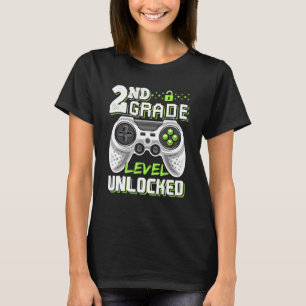 T-shirt Jeu Vidéo Déverrouillé De 2E Année À L'École