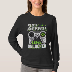 T-shirt Jeu Vidéo Déverrouillé De 2E Année À L'École