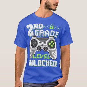 T-shirt Jeu vidéo déverrouillé de 2e année Retour à l'écol
