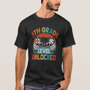 T-shirt Jeu Vidéo Déverrouillé De 5E Année À L'École