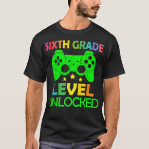 T-shirt Jeu vidéo déverrouillé de 6e année Retour à l'écol