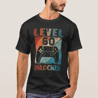 T-shirt Jeu Vidéo Déverrouillé De Niveau vintage 60 60E An