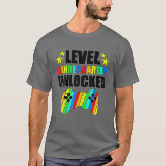 T-shirt Jeu Vidéo Déverrouillé Niveau Maternelle Retour À